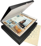 Lineco Folio Storage Box, Clamshell Design with Metal Edge. 18.5x24.5x1.75, Archival Boxboard, Organize and Preserve Photos, Prints, Cards, Magazines, Documents, Art, Ephemera, Family Records, Black