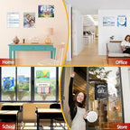 JR-MOV Magnetic Sign Holder 8.5 x 11 - Clear Plastic Frame for Refrigerator, Rigid Paper Holder for Picture Document, Adhesive Frames for Wall Window Door Sign 20 Pack