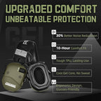 PROHEAR 022 Upgraded Electronic Shooting Earmuffs with Gel Cooling Ear Cushions - 29dB SNR Noise Reduction for Hunting & Gun Range, 5X Sound Amplification, 4 Omnidirectional Mics, HD Speakers,Green
