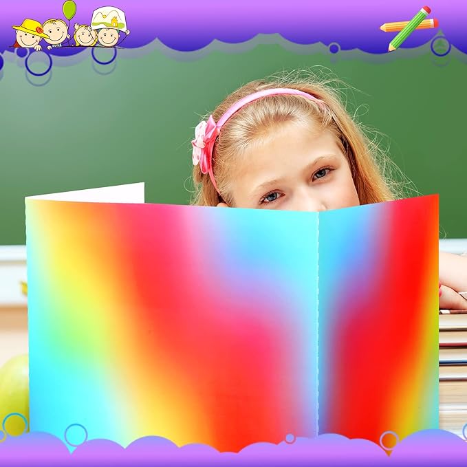 SATINIOR 24 Pcs Desk Dividers for Students, 12 Colors Testing Dividers Privacy Folders for Classroom Must Have Bulk, Study Panel for School Teacher Student Study Supplies(Bright Style)