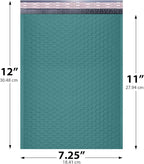 Green Poly Bubble Mailers 7.25x12 inch #1 | Self Seal Padded Envelopes | Cushioned Bubble Mailer | Usable Size 7.25x11 | WaterProof | Lightweight mailing Shipping Bags | 200 Pack Bulk