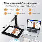 VIISAN K48 Book Scanners: 48MP Output, USB Camera for Laptop/Desktop, Deskewing, Multiple Page Documents Scanning, OCR & TTS Tech, Ai Reading, UVC/UAC Camera, Works with Windows & MacOS