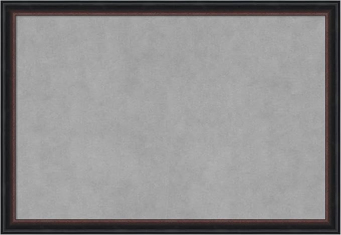 Amanti Art Black Framed Magnetic Board 18x26 Medium Vision Board for use with Magnets, 100% Metal Sheet to Display Items as Office Decor or for Home Organization in mudroom, Kitchen or Kids Room