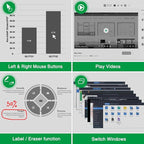 Presentation Clicker Mouse Control with Green Light for PowerPoint Presentations, Wireless Presenter Remote Control Slide Clicker for Classroom Office