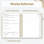 SUNEE 2026 Planner 8.5" x 11" – Dated Productivity Planner for Time Management - Daily,Weekly & Monthly Planner to Achieve Goals - Planner 2026 dated from January 2026 – December 2026,Beige