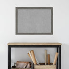 Amanti Art Grey Framed Magnetic Board 23x31 Medium Vision Board for use with Magnets, 100% Metal Sheet to Display Items as Office Decor or for Home Organization in mudroom, Kitchen or Kids Room