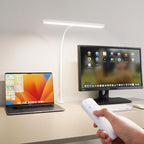 FAPEMIH LED Desk Lamp for Office Home, Adjustable Flexible Eye-Caring Desk Light with,5 Modes 10 Brightness Adjustment, USB Adapter Desk Lamp with Clamp-T-W