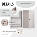 48x36 Inch Lockable Enclosed Bulletin Board, Weather-Resistant Outdoor Noticeboard with 2 Locking Doors, Wall-Mounted Silver Aluminum Frame & Grey Felt Presentation Board