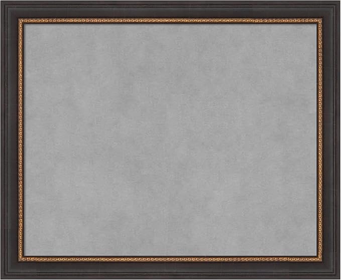 Amanti Art Black Framed Magnetic Board 19x23 Small Vision Board for use with Magnets, 100% Metal Sheet to Display Items as Office Decor or for Home Organization in mudroom, Kitchen or Kids Room