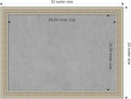 Amanti Art Silver Framed Magnetic Board 24x32 Medium Vision Board for use with Magnets, 100% Metal Sheet to Display Items as Office Decor or for Home Organization in mudroom, Kitchen or Kids Room