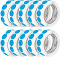 Perco Light Blue 1-Inch Perforated Circle Dot Sticker Labels — 10 Rolls, 10,000 Round Stickers — with Permanent Adhesive for Inventory Management, Color Coding, Garage Sales, Crafts—Made in USA