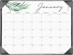 Large Desk Calendar 2026 with Desktop Mat, Cabbrix Desk Pad Calendar 21 x 16-1/2 Inch Covering January 2026 to December 2026, Desk Blotter Calendar for Home School and Office, Black