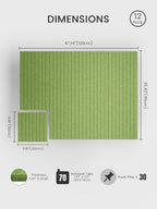 Bumusty Large Cork Board Alternative-47 x35 Felt Bulletin Board Tiles, with 30 Pushpins, 70 Adhesive Tabs, 12-Pack Slat Wall Paneling, Cork Boards for Office Push Pin Board Felt Board-Kelly Green