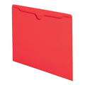 Smead File Jacket, Reinforced Straight-Cut Tab, Flat-No Expansion, Letter Size, Red, 100 per Box (75509)