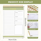 Thboxes 2 Packs To Do List Notepad, Totally 208 Pages To Do List Notebook A5 Undated Daily Planner Notepad with Transparent Cover and Task Checklist Home Office School Supplies, Simple Style