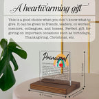 Principal Gifts, Inspirational Thank You Desk Sign for School Leaders, Educational Office Decor for Principal Appreciation Week Retirement Birthday Gift PA029