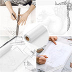 Tracing Paper Roll 17in x 50yd, White Trace Paper Pattern Paper Translucent Tracing Paper for Sewing, Drawing, Sketching, Gift Wrapping