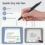 JIMMIDDA 16Pcs Black Gel Pens - 0.7mm Medium Point Black Ink Pens | Smooth Writing - Quick Drying Retractable Pen for Men Women (Black - 16Pcs)