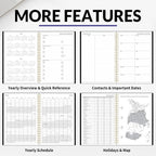 GNL 2026 Planner, Weekly ＆ Monthly Planner 2026, JAN. 2026 – DEC. 2026, 6.4" x 8.3" Monthly Agenda Planner with Tabs, Waterproof Flexible Cover, Spiral Binding, Double-sided Pocket, Bookmark, Black