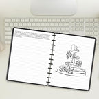 Letter Size Discbound Refill Paper, 11 Disc Paper Refill for Note-Taking System Discbound Planner, 100Sheets / 200Pages Discbound Paper, 100gsm, White, 8.5'' x 11''