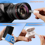 Tassmpitor Laptop Cleaning Kit, Keyboard Cleaning Kit with Spray and Wipe, Keyboard Cleaner for MacBook iPad Tablet iPhone Computer Camera Lens Airpods Earbuds, Mutitool Brush for Electronic Screen