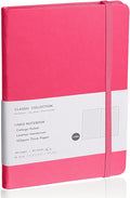 EMOMAS Lined Journal Notebook – Hardcover Notebook for Men & Women – Journals for Writing, Work, School, Home & Daily Notes, 160 Pages – Medium A5, 5.7"x8", 100 gsm Thick Paper (Rose Red)