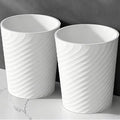 HOLTPHILI Bathroom Trash Can 1.8 Gallon Small Waste Basket Garbage Can for Dorm Kitchen Toilet Office Bedroom, 2 Pack White