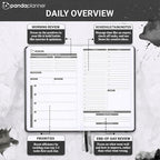 Panda Planner Classic A5 Daily Planner 2026 - Undated Quarterly & Productivity Planner with Hourly Schedule, To Do List, Daily Journal, Goal Planner, Habit Tracker & Gratitude Organizer – Black