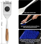 XUDAKAIXIN Grill Brush and Scraper, Dual Grip Design,Extra Strong BBQ Cleaner Accessories,Safe Nylon Bristles Barbecue Triple Scrubbers Cleaning Brush for Cast Iron Grates/Porcelain/Charcoal Grill