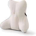 Ailuteie Lumbar Support Pillow(Pat. Pend) – Multi-Functional Ergonomic Back Cushion for Sofa Chair, Car Seat & Sofa, Reading Pillow with Firm Multi-Zone Support to Relieve Lower Back Pain, Misty White