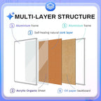 Magula Enclosed Cork Bulletin Board Tamper-Proof Dispaly Case, Aluminium Frame, Shatter Resistant Lockable Bulletin Board, Enclosed Cork Board for School, Office, Commercial, Hospital etc(24"x18")