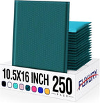 Fuxury Large Bubble Mailers 10.5x16" 250 Pack Forest Green Self Seal Padded Envelopes Opaque Mailing Envelopes Bubble Padded Cushion Padded Mailers for Packaging Small Business Bulk #5