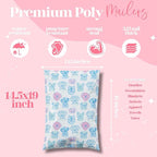 Pretty Package Store 14.5x19 Designer Poly Mailer 100 Pack Heavy Duty Waterproof Self Seal Shipping Bags for Small Business Large Mailing Envelopes Bulk Tear Resistant Packaging Pretty Pups Puppy Dogs
