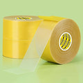 MILEQEE 3Pack Double Sided Tape Heavy Duty, 2in x 66FT (198FT Total), Super Sticky Resistente Clear Tape, Universal High Tack Strong Wall Adhesive with Fiberglass Mesh,Easy Use Mounting Tape