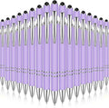 Zonon 38 Pieces Rubberized Ballpoint Pen with Stylus Tip Stylish Metal Pen Capacitive Styli with Soft Rubberized Grip, Black Ink for Most Devices(Purple)