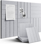 Large Felt Bulletin Board 36"x24" Cork Board Alternative - 6 Pack with 40 Safe Removable Adhesive Tabs, Cork Boards for Walls for Home Office Classroom Pin Board-Soft Gray