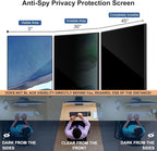 Pozlle 32 Inch Hanging Computer Privacy Screen Protector Shield Compatible for 16:9 Widescreen Desktop Monitor - Anti-UV & Blue Light Filter - Hanging Design for Easy On/Off