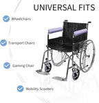 SPRING SEAON Wheelchair Armrest Covers 2 Pack Soft Memory Foam Wheelchair armrest Pads Wicking Washable for Office Transport Chair (Deep Purple)