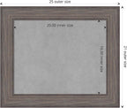 Amanti Art Grey Framed Magnetic Board 21x25 Small Vision Board for use with Magnets, 100% Metal Sheet to Display Items as Office Decor or for Home Organization in mudroom, Kitchen or Kids Room
