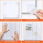 Cork Boards for Walls 48" x 36" Felt Board Alternative, 12 Pack Felt Wall Tiles Bulletin Board, Large Cork Board for Office Pin Board Tack Board Cork Boards