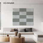 Olanglab Fiberglass Acoustic Wall Panels 4 Pack, 11.8'' x 23.6'' Sound Panels, Fabric Wrapped Sound Proof Panels for Walls (Light Gray)