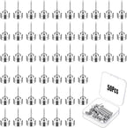 50 Sets Push Pins Magnetic Thumb Tacks, Magnet Push pins for Wall Bulletin Board Cork Board Cute Decorative Clips Thumbtacks for Poster Hanger Photo Picture Hanging Accessories