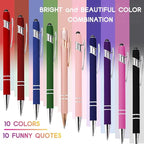 CRME 10pcs Funny Nurse Pens Set Inspirational Quotes Girly Pens Therapist Office Must Haves Nice Pen Body has A Rubber Coating Comfortable to Hold Nurse Gifts for Women Best Inspirational Gifts