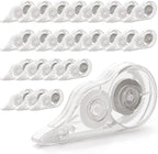 JEFURE 24 Pcs Transparent Correction Tape, 236 Inch Tear-Resistant Bulk for School, Office, Note Taking, Journal (Tape Width 0.2 In)
