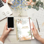 2025-2026 Daily & Monthly Planner - One Page Per Day, Daily Planner 2025-2026 from July 2025 to June 2026, Planner 25-26 with 12 Monthly Tabs, 6.4" x 8.5", Rose Leaf