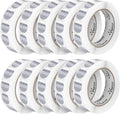 Perco Metallic Silver 1-Inch Perforated Circle Dot Sticker Labels — 10 Rolls, 10,000 Round Stickers — with Permanent Adhesive for Awards, Invitations, Events, Gift Packaging, Crafting — Made in USA