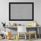 Amanti Art Black Framed Magnetic Board 24x32 Medium Vision Board for use with Magnets, 100% Metal Sheet to Display Items as Office Decor or for Home Organization in mudroom, Kitchen or Kids Room