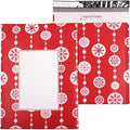 Bubble Mailers 10x13" - Red Snowflake Baubles with Writable Area - 25 Pack - Holiday Poly Padded Envelopes and Bubble Shipping Mailers