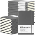 LYDTICK 20 Pack Journals for Writing College Ruled Notebooks Journal in Bulk, Hardcover Notebooks (200Pages) for Note Talking, Lined Bullet Journals for Home School Office, 5.7"x8.4", Grey