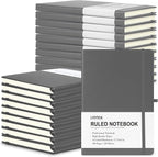 LYDTICK 20 Pack Journals for Writing College Ruled Notebooks Journal in Bulk, Hardcover Notebooks (200Pages) for Note Talking, Lined Bullet Journals for Home School Office, 5.7"x8.4", Grey